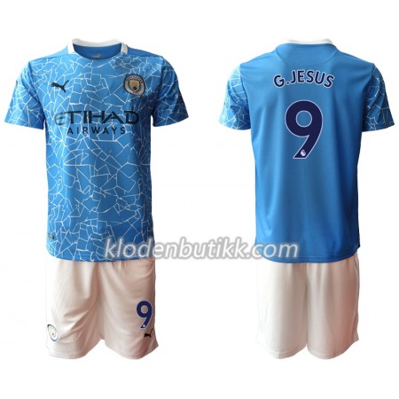 Manchester City Gabriel Jesus 9 Barn Hjemmedraktsett 2020-2021 Kortermet (+ Korte bukser)